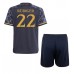 Tanie Strój piłkarski Real Madrid Antonio Rudiger #22 Koszulka Wyjazdowej dla dziecięce 2023-24 Krótkie Rękawy (+ szorty)